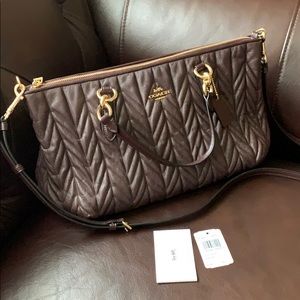 Coach Quilted Leather Ally Satchel Luxurious!!